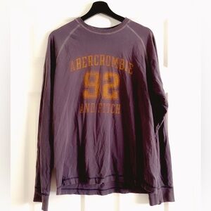 Rare Abercrombie Vintage 1992 long sleeve top purple grey from the 90’s Medium